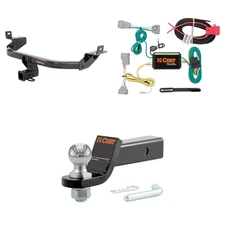 CURT Trailer Tow Hitch Package With 2in Receiver, Wiring, 45036 Ball Mount 13172