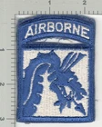 Cut Edge NoGlow US Army 18th Airborne Corps Combat Patch Attached Tab Inv# K4427