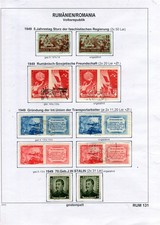 ROMANIA; 1949 early Pictorial issues fine used range of SETS on Album page
