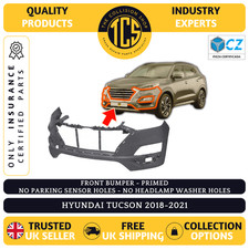 HYUNDAI TUCSON 2018-2021 FRONT BUMPER PRIMED NO PARKING HOLE INSURANCE CERTIFIED