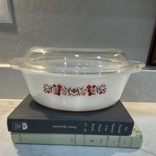 Vintage Fire-King Milk Glass Casserole Dish w...