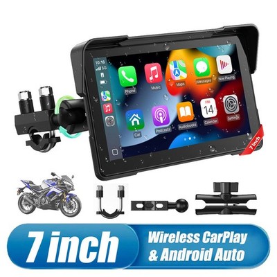 Lamtto Wireless Moto CarPlay Android Auto Waterproof Touchscreen Moto Stereo