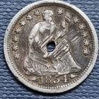 1854 O Seated Liberty Half Dime 5c Better Grade XF Details #78830