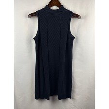 Women’s Style & Co. Small Navy Sleeveless Mock Turtleneck Sweater Dress