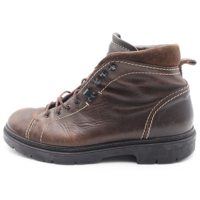 LOUIS VUITTON Leather Lace Up Short BOOTS Brown Used 047e3125f79070183bb2f4ab6b4