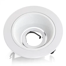 Elite Lighting B1401W-WH - 4" Stepped Baffle MR16 Trim WHITE