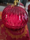 Joyful Pomander Red Scented Holiday Glass Candle Ornament 5" Decor New — photo 6