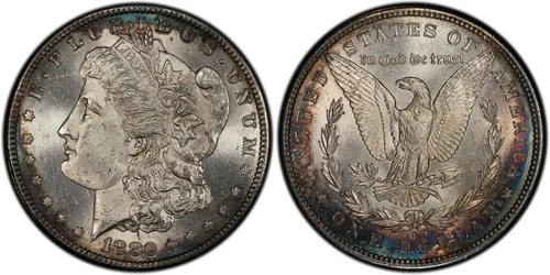 1880 S Morgan Silver Dollar PCGS MS 64