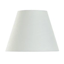 White Textured Fabric Empire Lamp Shade
