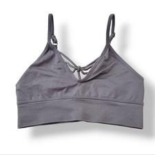 Victoria's Secret Pink Strappy Bralette Sports Bra in Gray Size  Small