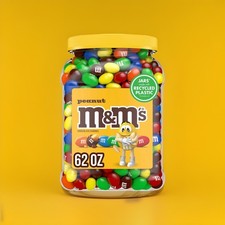 M M S Peanut Chocolate Candy 2 Pack 62 oz Jars Resealable Party Size Fresh