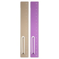 2pcs Straight Ruler 15cm Metric Bookmark Clip Ruler, Gold/Rose