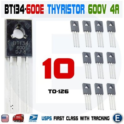 10PCS BT134-600E BT134-600 Triac Thyristor 600V 4A TO-126