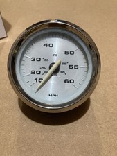 Faria Gauge Speedometer 0-60MPH White SS Mechanical-Pitot Boat