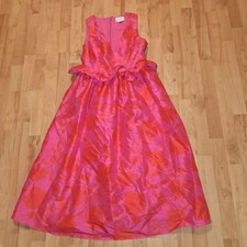 NEW Kate Spade x Target Womens Size 6 Pink & Red Rose Classic Peplum Midi Dress