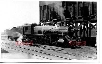 26B720 DUNKEL! RPPC 1940er/50er Jahre WABASH RAILROAD 2-6-2 LOK #2002