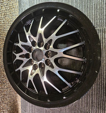 Qty 1 Konig Lace Gloss Black Machine Face Wheel Rim 16x7 5x100114.3 40mm