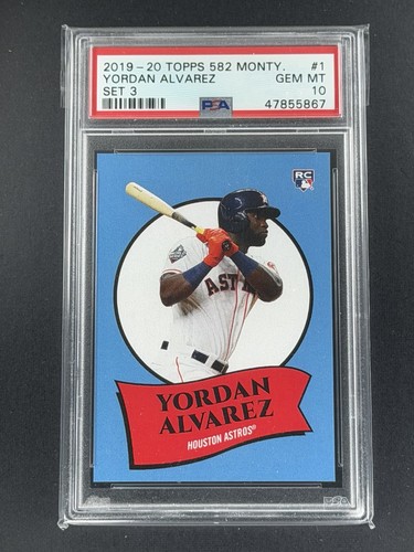 2020 Topps 582 Montgomery Club Set 3 Yordan Alvarez Rookie RC #1 PSA 10