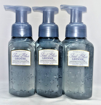 3 Iced Blue Lavender Gentle Foaming Hand Soap Bath & Body Works 8.75 fl oz