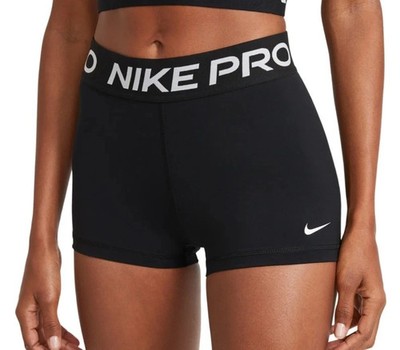 Nike Damenshorts schwarz Nike Pro 3 Zoll XS neu mit Etikett Ref 3424