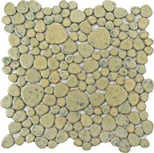 Merola Tile Pebble Green Moss 10-3/4 x 10-7/8...