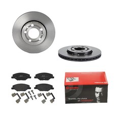 BREMBO BREMSSCHEIBEN Ø256MM + BREMSBELÄGE VORNE FÜR SKODA FABIA II POLO III 