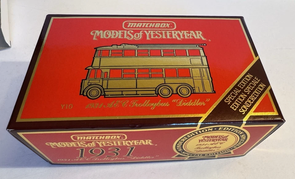 Y 10 1931 Diddler Trolley BUS Matchbox Models of Yesteryear in OVP Sonderedition - Bild 4 von 4