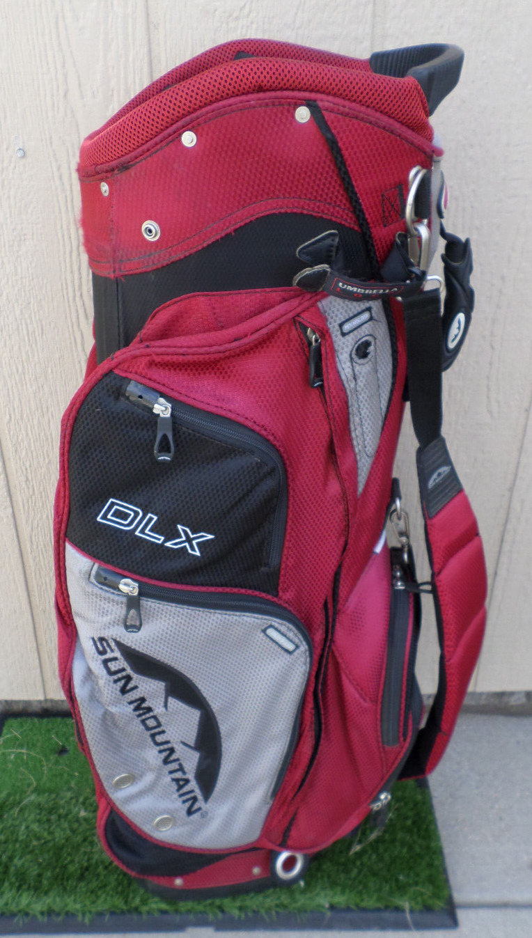 Sun Mountain DLX Speed Cart Bag Golf Bag 14 Way Red,Black,Gray with