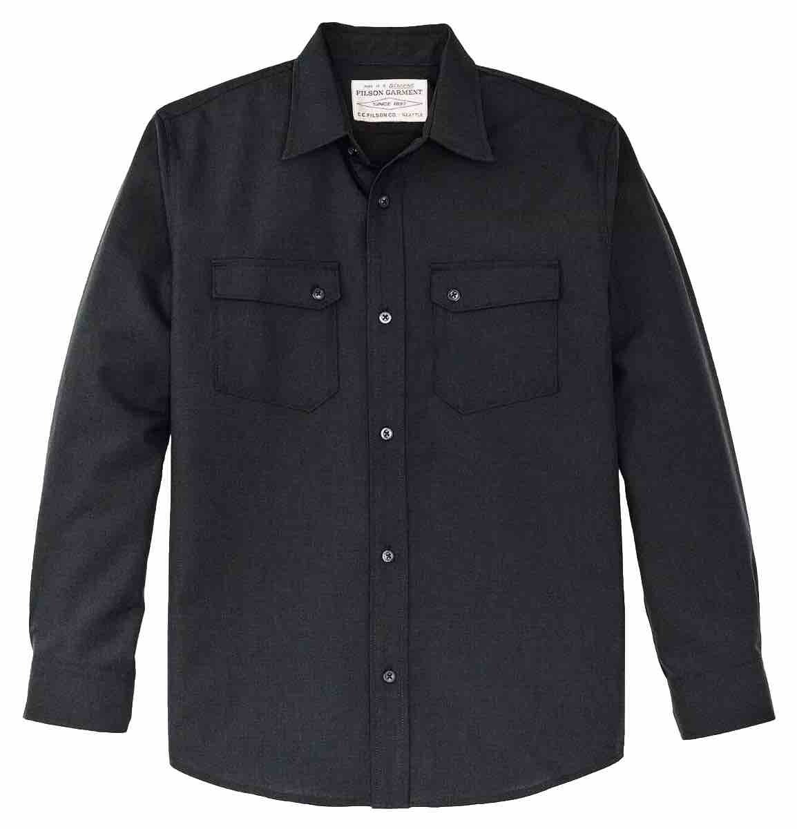 Filson Worsted Wool Guide Shirt 20263530 Blue Graphite Dark Navy