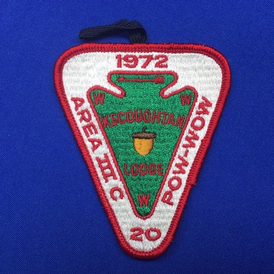Boy Scout OA 1972 Area III C Pow Wow Kecoughtan Order Of The Arrow Patch 234B5