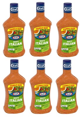 Kraft Zesty Italian Salad Dressing 24 oz Family Size - Tangy Dressing  (6-Pack) | eBay