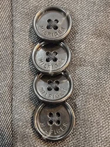 42L Herren Tommy Hilfiger Blazer Grau 2 Knopf Sport Mantel Top Zustand - Bild 9 von 9