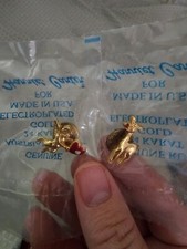 Set of 2 Vintage Gold Harriet Carter Pins- Rudolph and Angel with Heart 