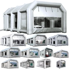 Sewinfla Inflatable Paint Booth Car Paint Tent 17 Sizes with Filters & Blowers