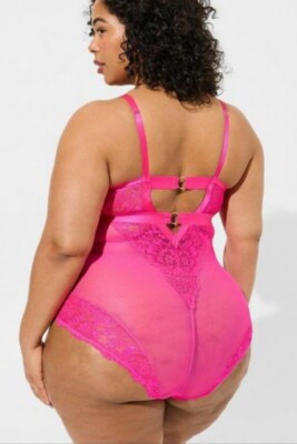 Torrid Sexy Hot Pink Strappy Lace & Mesh Lingerie Bodysuit Plus Size 0X/L/12 | eBay Torrid Sexy Hot Pink Strappy Lace & Mesh Lingerie Bodysuit Plus Size 0X/L/12 | eBay