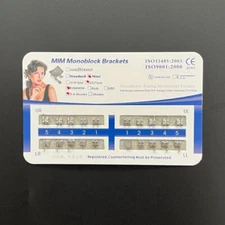 100X Dental Orthodontics MIM Monoblock Brackets Mini Edgewise 022 345/3/no hook