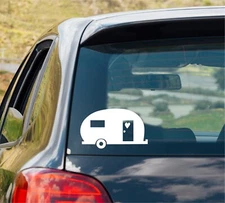RV CAMPER cut vinyl decal #3 Camping Pull-Behind Camper car truck window sticker