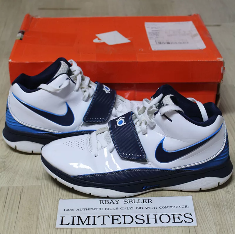 PHOTO NIKE KD 2 II BLANC MINUIT BLEU MARINE 386423 141 US 11 crème suprême