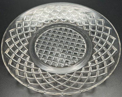 Vintage EAPG Crystal Dessert Bread Plate 6 1/8'' Cut Glass