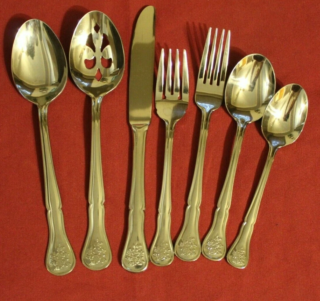 Pfaltzgraff TEA ROSE Stainless Open Stock You Choose Glossy Silverware Flatware