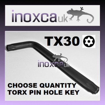 TX30 PIN TORX INBUS L SCHLÜSSEL T30 TT30 STERN PIN LOCH 90 GRAD ANTI MANIPULATION SICHERHEIT