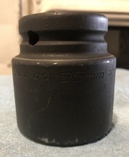 Snap-On 3/4" Drive 6-Point Metric 35 mm Flank Drive Shallow Impact Socket IMM352