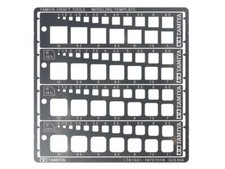 TAMIYA Craft Tool Series No.156 Modeling Template Square 1-10mm Plastic