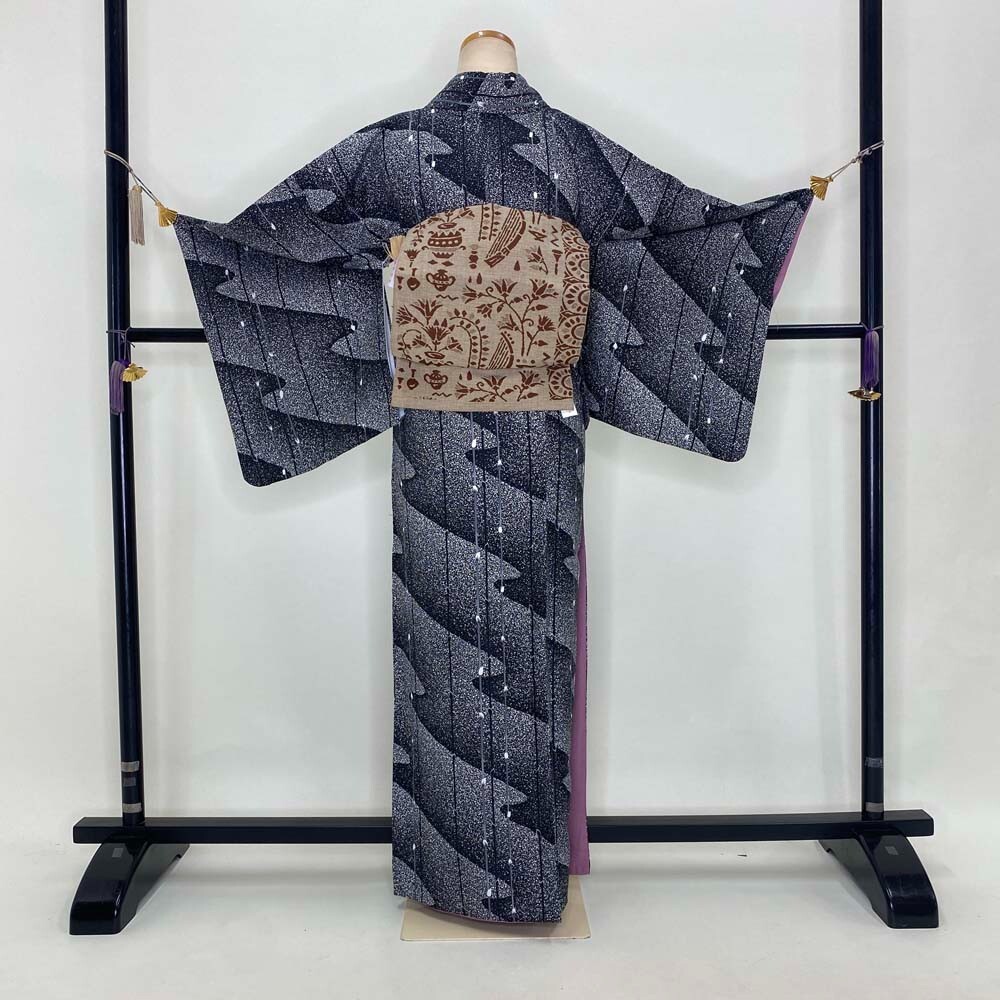 komon japanese kimono komon set 3-piece set obi obijime M size
