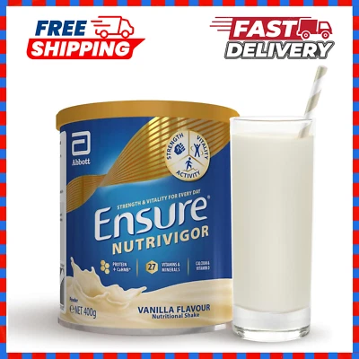 BRANDED Ensure Nutrivigor Nutritional Shake 400g Vanilla Flavour Support Strength