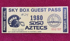 1980 San Diego Aztecs vintage NCAA College Football TICKET Stub Colorado St Rams