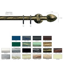 Scorritenda Corda Strappo Bastone 20mm Tenda Ferro Battuto Terminale OVETTO Vami