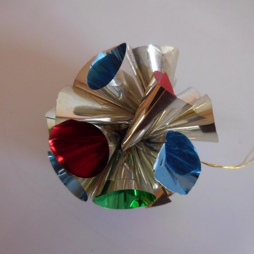 Lot 9 boules décorations guirlandes sapin Noël vintage art déco design XX France - Imagen 62 de 120