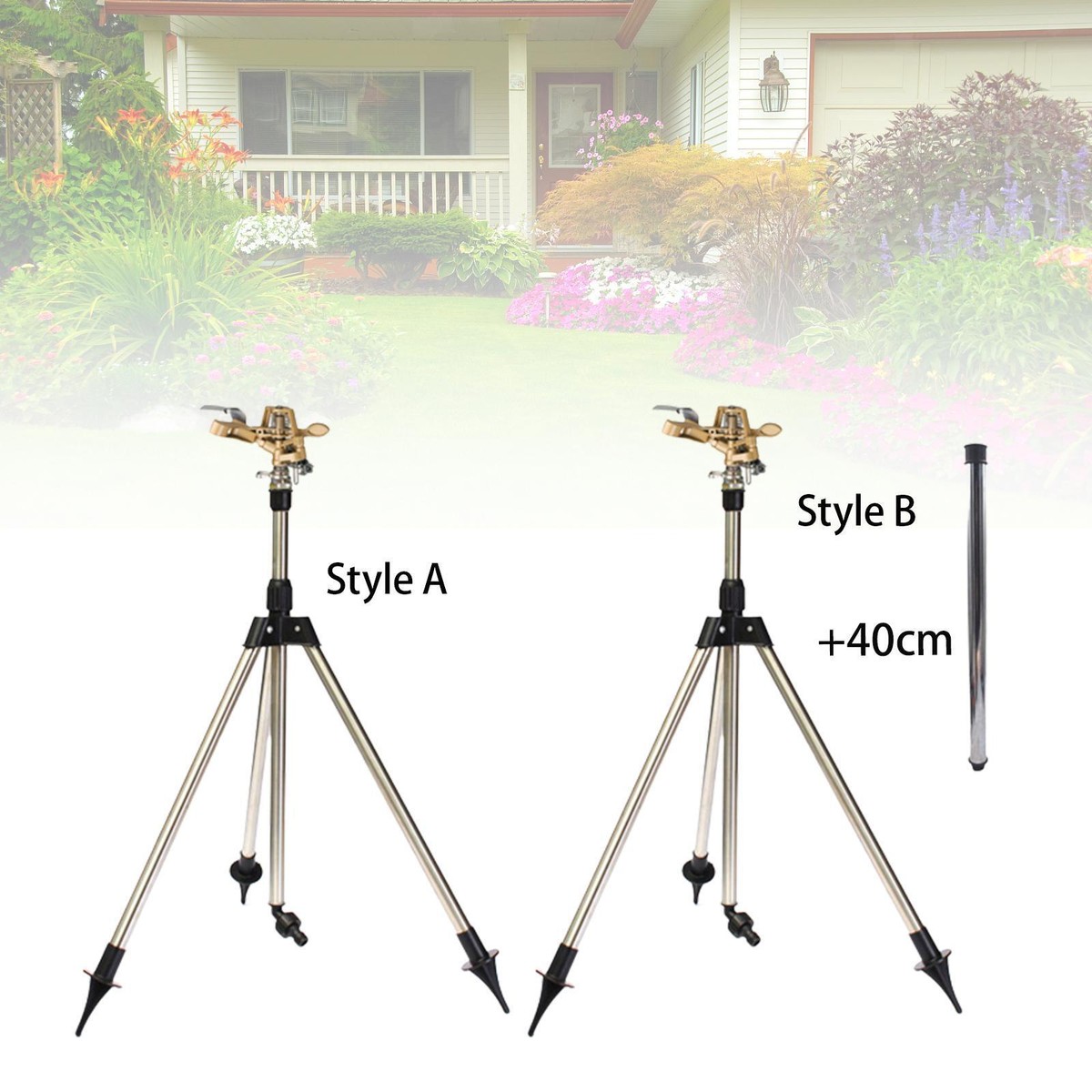 Lancia Spruzzatore Da Giardino Universale In Acciaio Inox Con Ugello Regolabile E Manico Bloccabile - Lunghezza 72 Cm - 3