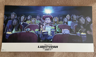 LIGHTYEAR 2022 Rare Pixar Promo Poster Litho 19x10 BUZZ LIGHTYEAR, Tim Evatt Art